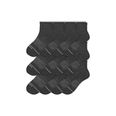 Bombas Merino Wool Blend Quarter Sock 12-pack In Gray