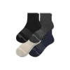Bombas Merino Wool Blend Quarter Sock 4-pack In Dark Mix