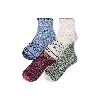 Bombas Merino Wool Blend Quarter Sock 4-pack In Fjord Plum Heather Mix
