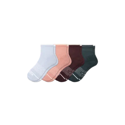 Bombas Merino Wool Blend Quarter Sock 4-pack In Multi