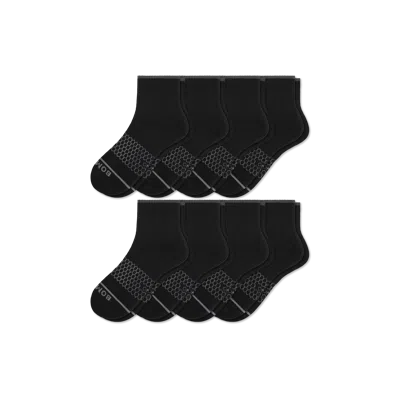 Bombas Merino Wool Blend Quarter Sock 8-pack In Black