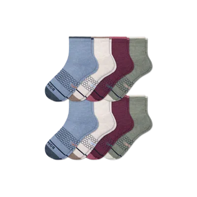 Bombas Merino Wool Blend Quarter Sock 8-pack In Fjord Mix