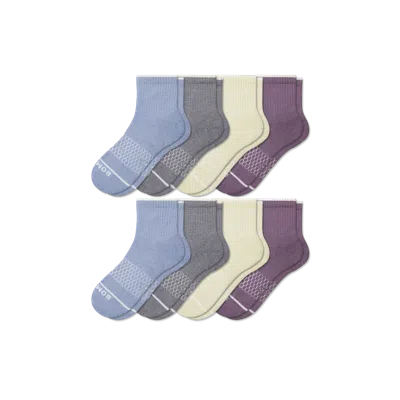 Bombas Merino Wool Blend Quarter Sock 8-pack In Purple
