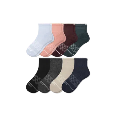 Bombas Merino Wool Blend Quarter Sock 8-pack In Multi