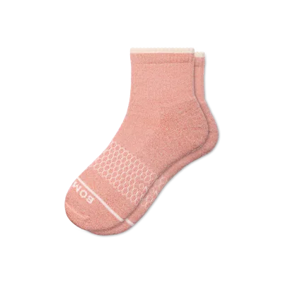 Bombas Merino Wool Blend Quarter Socks In Pink