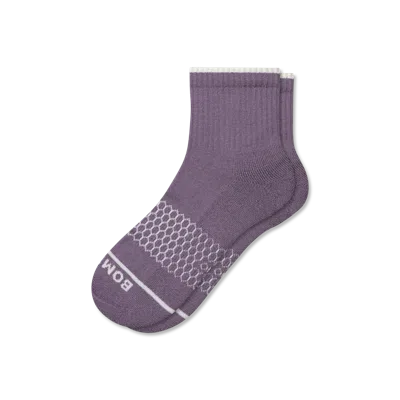 Bombas Merino Wool Blend Quarter Socks In Purple