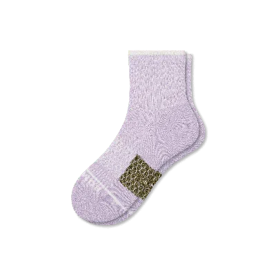 Bombas Merino Wool Blend Quarter Socks In Purple Smoke