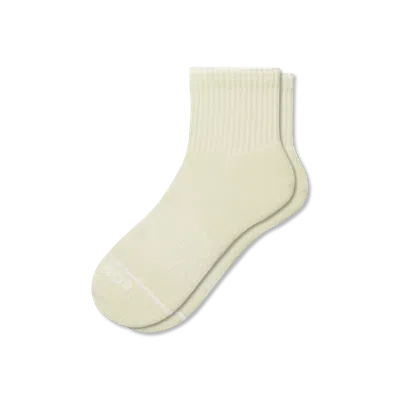 Bombas Merino Wool Blend Quarter Socks In White