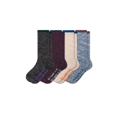 Bombas Merino Wool Blend Ragg Sock 4-pack In Blue Rouge Mix