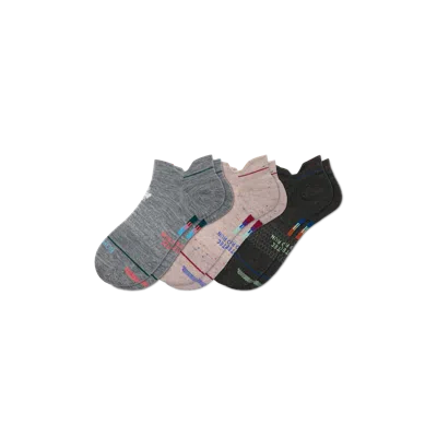 Bombas Merino Wool Blend Run Ankle Sock 3-pack In Multi