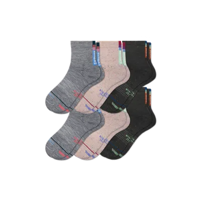 Bombas Merino Wool Blend Run Quarter Sock 6-pack In Multi