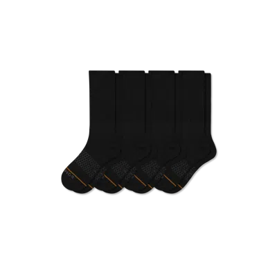 Bombas Merino Wool Blend Wide Calf Sock 4-pack In Black