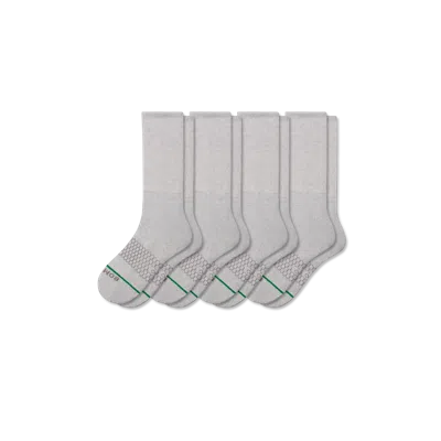 Bombas Merino Wool Blend Wide Calf Sock 4-pack In Gray