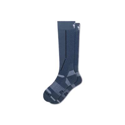 Bombas Mid-cushion Merino Wool Blend Ski & Snowboard Socks In Slate Sea