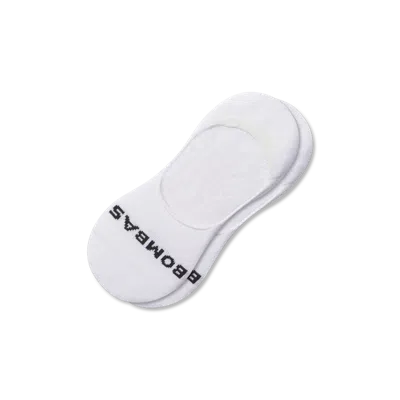Bombas Mid-cut Cushioned No Show Socks In White