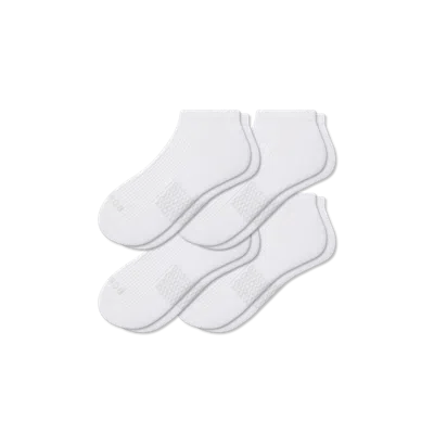 Bombas Modern Rib Ankle Sock 4-pack In White