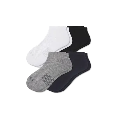 Bombas Modern Rib Ankle Sock 4-pack In White Black Mix
