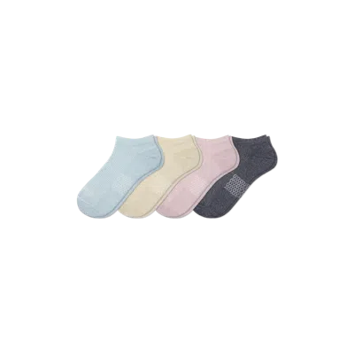 Bombas Modern Rib Ankle Sock 4-pack In Willow Sand Mix