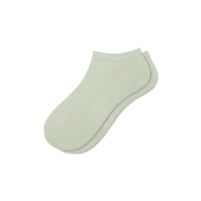 Bombas Modern Rib Ankle Socks In Green
