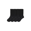Bombas Hybrid Ribbed Calf Sock 4-pack In Black