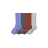 Bombas Modern Rib Calf Sock 4-pack In Peri Smoke Mix