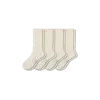 Bombas Hybrid Ribbed Calf Sock 4-pack In Soft White