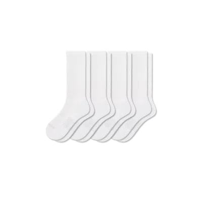 Bombas Modern Rib Calf Sock 4-pack In White