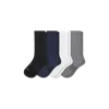 Bombas Modern Rib Calf Sock 4-pack In White Black Mix