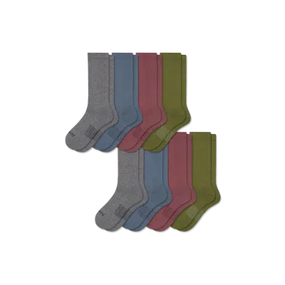 Bombas Modern Rib Calf Sock 8-pack In Blue