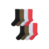 Bombas Modern Rib Calf Sock 8-pack In Green Olive Red Mix