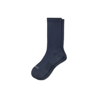 Bombas Modern Rib Calf Socks In Midnight Navy