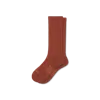 Bombas Modern Rib Calf Socks In Rust Brown