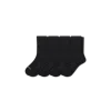 Bombas Modern Rib Half Calf Sock 4-pack In Black