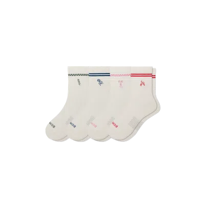 Bombas Modern Rib Half Calf Sock 4-pack In Dinner Party Mix