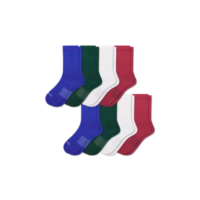 Bombas Modern Rib Half Calf Sock 8-pack In Everglade Mix