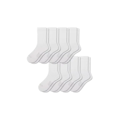 Bombas Modern Rib Half Calf Sock 8-pack In White
