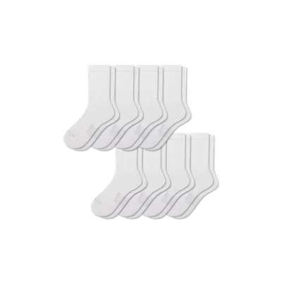 Bombas Modern Rib Half Calf Sock 8-pack In White