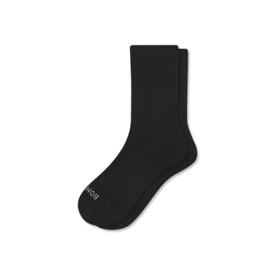 Bombas Modern Rib Half Calf Socks In Black