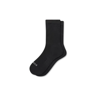 Bombas Modern Rib Half Calf Socks In Black