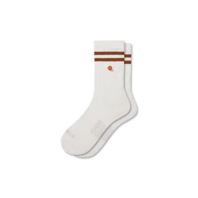Bombas Modern Rib Half Calf Socks In Rose