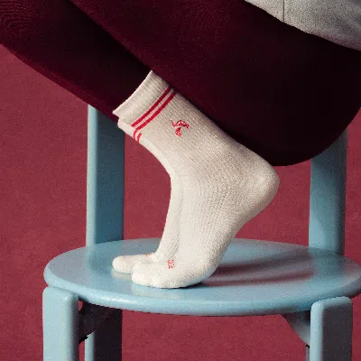 Bombas Modern Rib Half Calf Socks In Shrimp