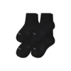 Bombas Hybrid Ribbed Quarter Sock 4-pack In Black