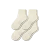 Bombas Hybrid Ribbed Quarter Sock 4-pack In Soft White