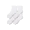 Bombas Modern Rib Quarter Sock 4-pack In White
