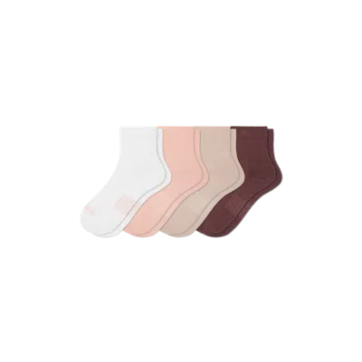Bombas Modern Rib Quarter Sock 4-pack In Neutral