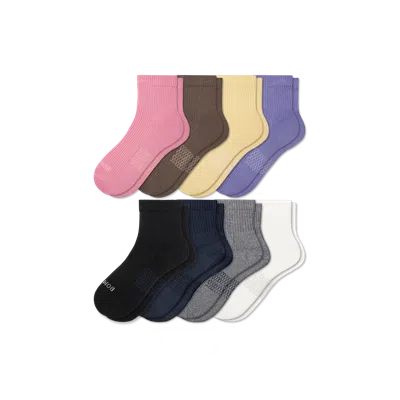 Bombas Modern Rib Quarter Sock 8-pack In Multi