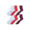 Bombas Modern Rib Quarter Sock 8-pack In Halo Blue Plum Mix