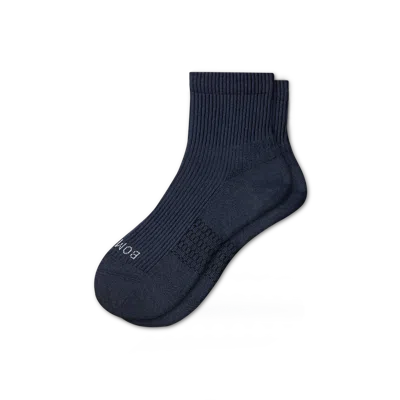 Bombas Modern Rib Quarter Socks In Blue