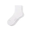 Bombas Modern Rib Quarter Socks In Bright White