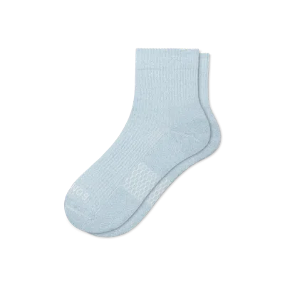 Bombas Modern Rib Quarter Socks In Fog Harbor